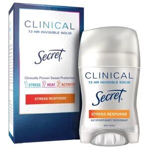 SECRET Clinical Strength Invisible Solid Deodorant Stress Response, NEW